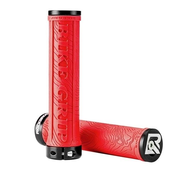 Anti-Skid Mountain Bike Grips with Dual Aluminum Lock-On Clamps