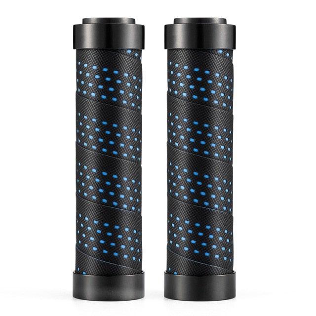 Anti-Skid Mountain Bike Grips with Dual Aluminum Lock-On Clamps
