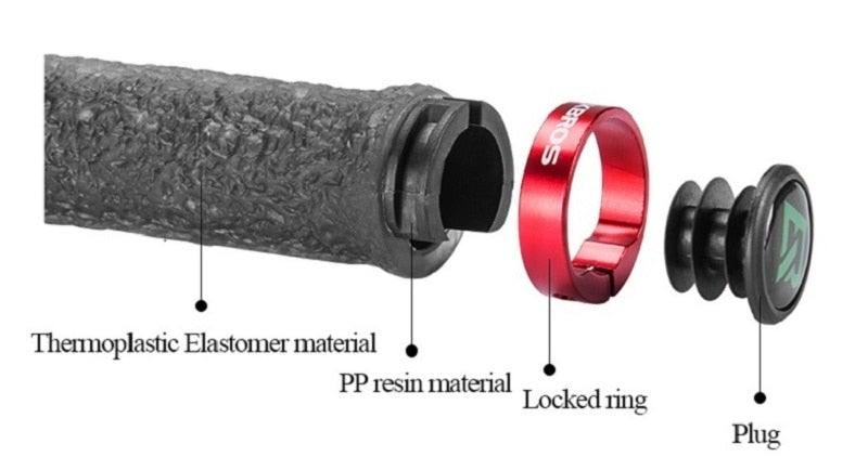 Anti-Skid Mountain Bike Grips with Dual Aluminum Lock-On Clamps