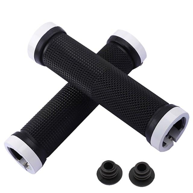 Anti-Skid Mountain Bike Grips with Dual Aluminum Lock-On Clamps