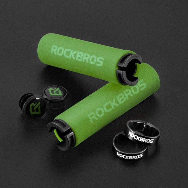 Anti-Skid Mountain Bike Grips with Dual Aluminum Lock-On Clamps