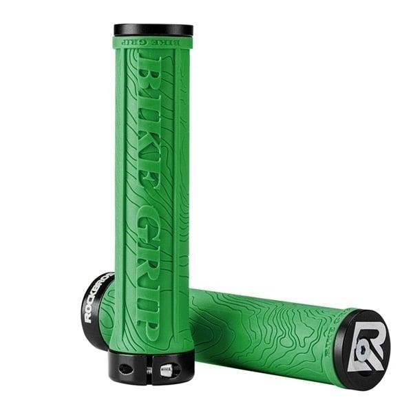 Anti-Skid Mountain Bike Grips with Dual Aluminum Lock-On Clamps