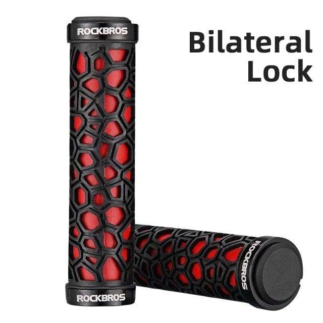 Anti-Skid Mountain Bike Grips with Dual Aluminum Lock-On Clamps