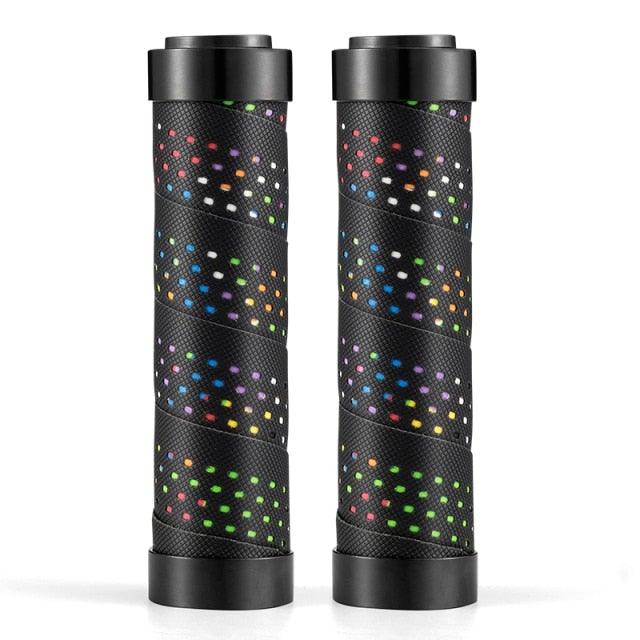 Anti-Skid Mountain Bike Grips with Dual Aluminum Lock-On Clamps