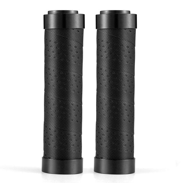 Anti-Skid Mountain Bike Grips with Dual Aluminum Lock-On Clamps