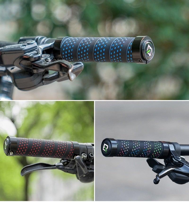 Anti-Skid Mountain Bike Grips with Dual Aluminum Lock-On Clamps