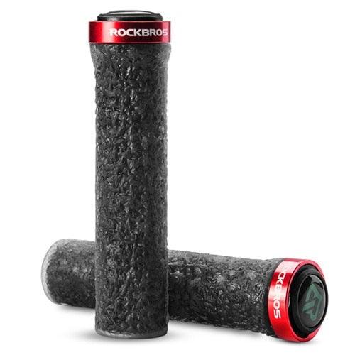 Anti-Skid Mountain Bike Grips with Dual Aluminum Lock-On Clamps