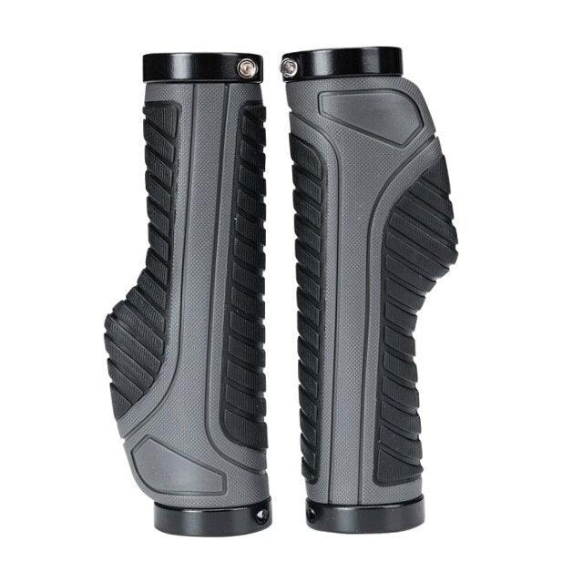 Anti-Skid Mountain Bike Grips with Dual Aluminum Lock-On Clamps