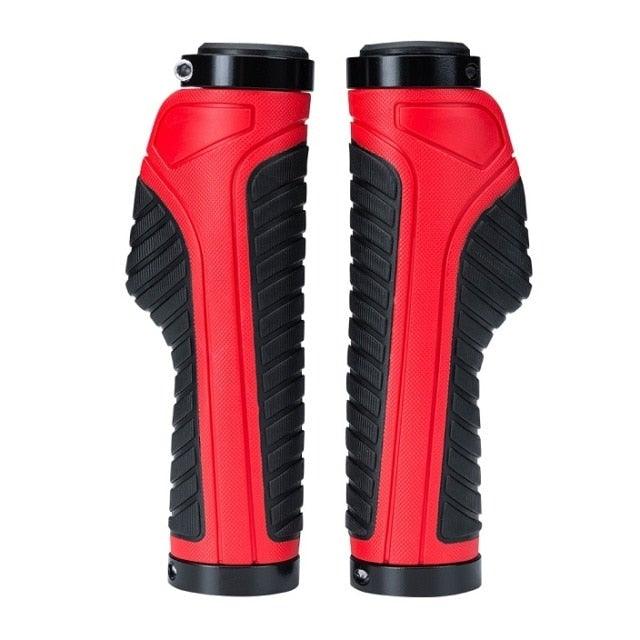 Anti-Skid Mountain Bike Grips with Dual Aluminum Lock-On Clamps