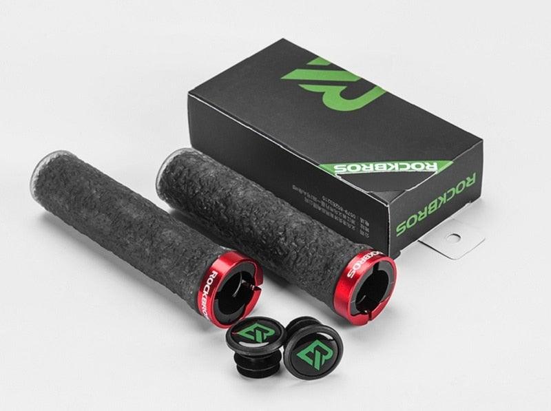 Anti-Skid Mountain Bike Grips with Dual Aluminum Lock-On Clamps