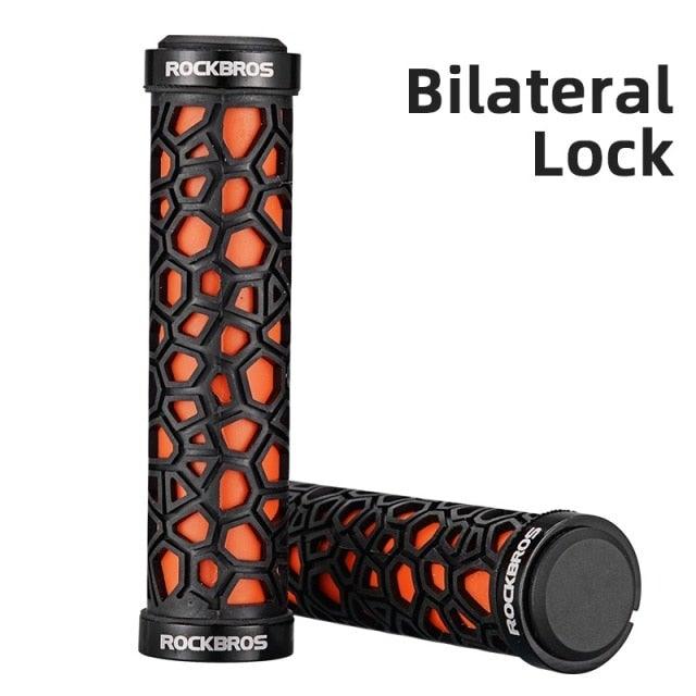 Anti-Skid Mountain Bike Grips with Dual Aluminum Lock-On Clamps