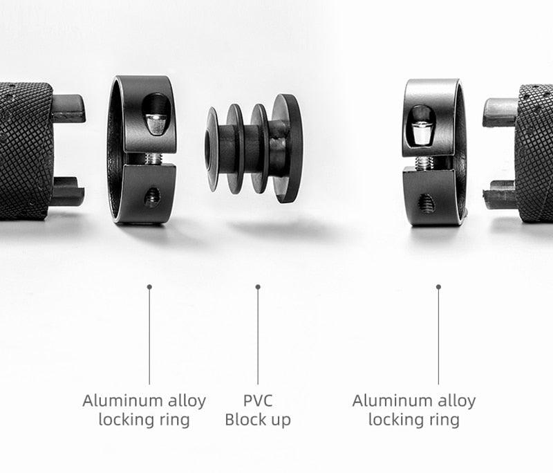 Anti-Skid Mountain Bike Grips with Dual Aluminum Lock-On Clamps