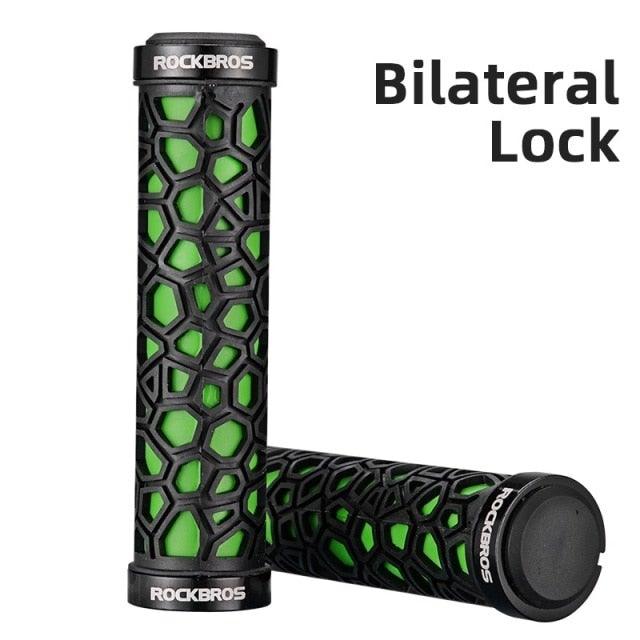 Anti-Skid Mountain Bike Grips with Dual Aluminum Lock-On Clamps