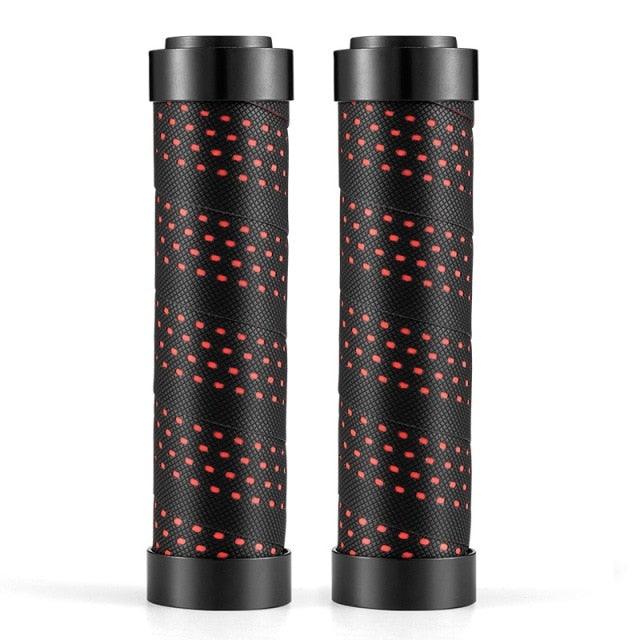 Anti-Skid Mountain Bike Grips with Dual Aluminum Lock-On Clamps