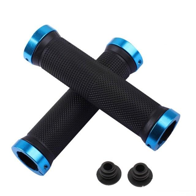 Anti-Skid Mountain Bike Grips with Dual Aluminum Lock-On Clamps