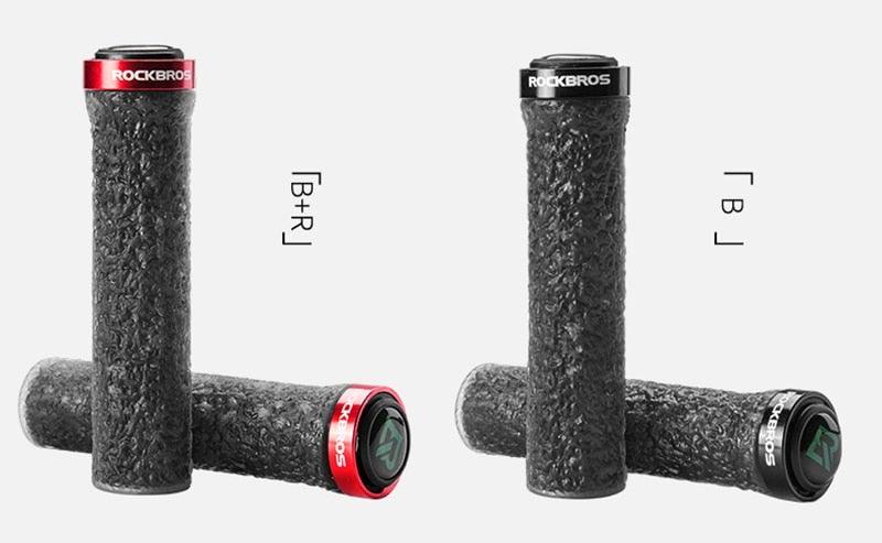 Anti-Skid Mountain Bike Grips with Dual Aluminum Lock-On Clamps