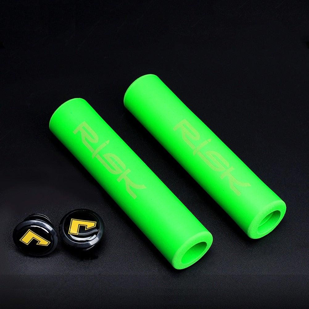 Non-Slip Silicone Bicycle Handlebar Grips with Shock Resistance