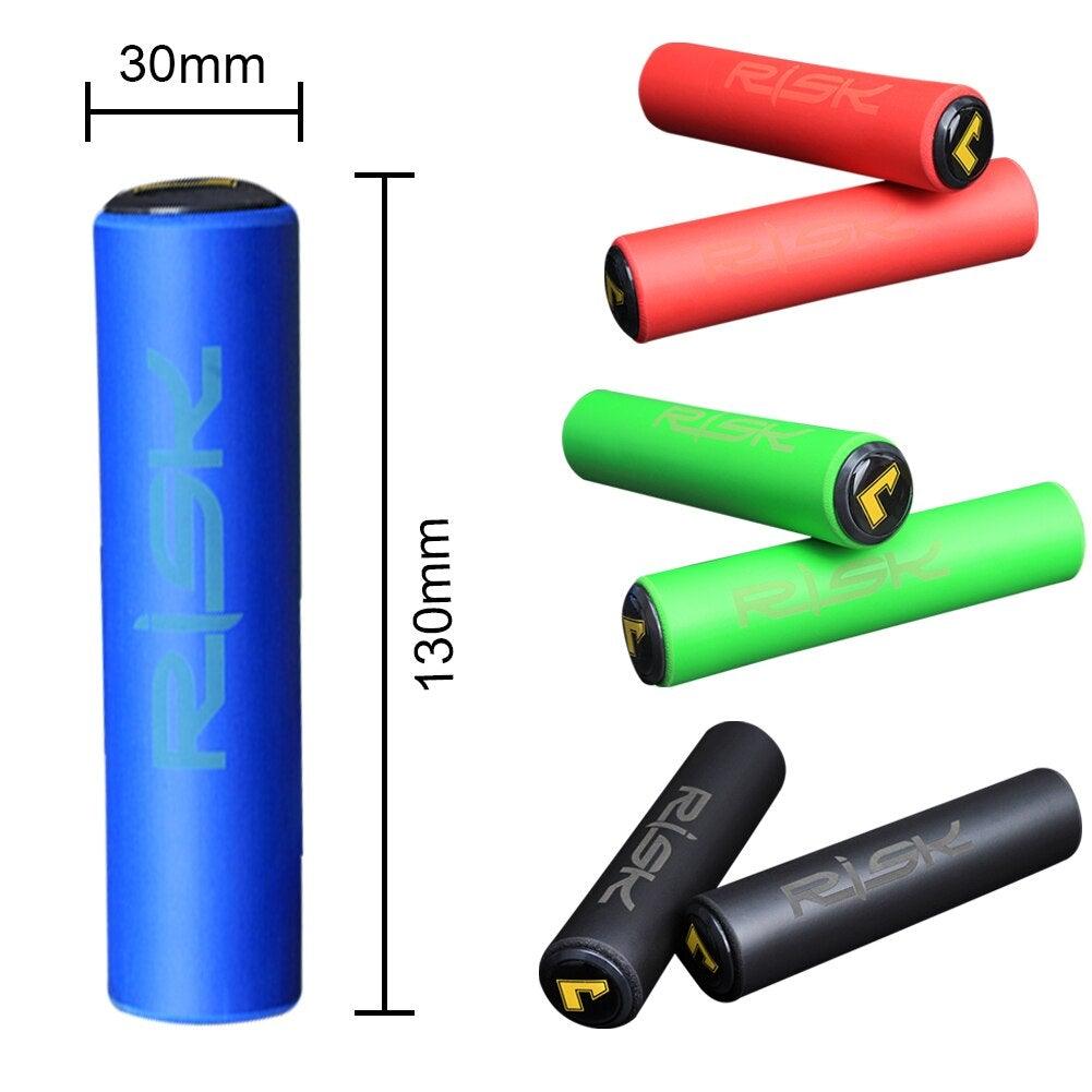 Non-Slip Silicone Bicycle Handlebar Grips with Shock Resistance