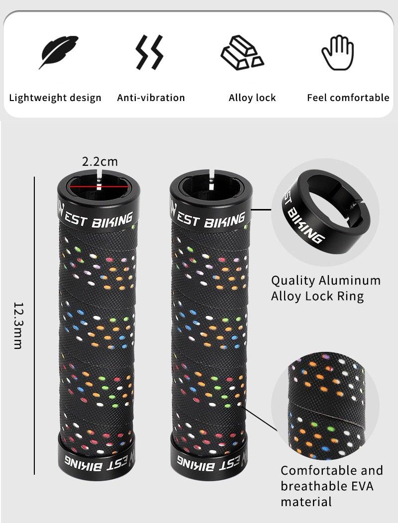 Ergonomic Non-Slip MTB Bike Handlebar Grips with Double Lock