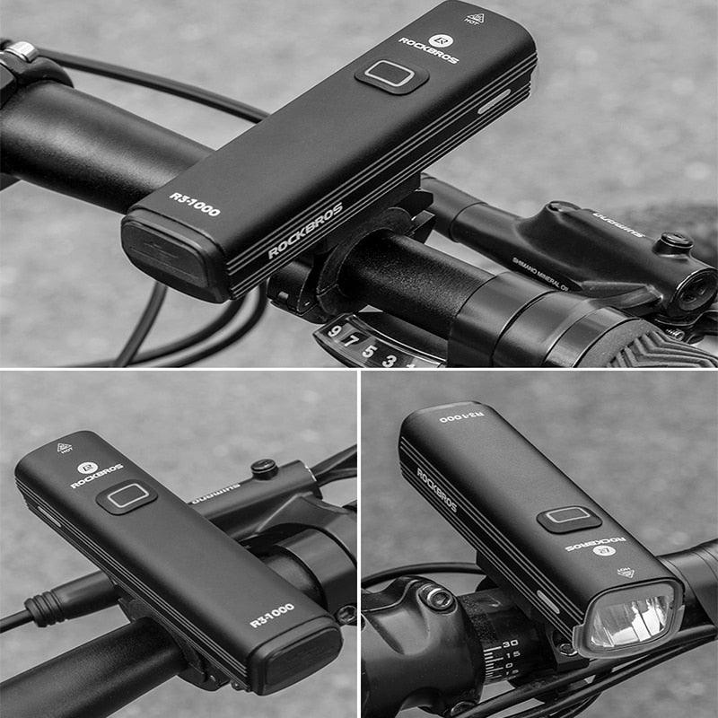 1000 Lumen Aluminum Alloy Bike Headlight and Taillight USB Set