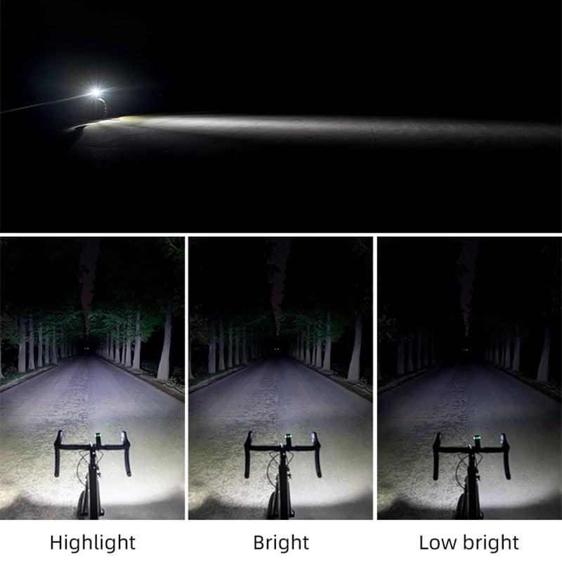 1000 Lumen Aluminum Alloy Bike Headlight and Taillight USB Set