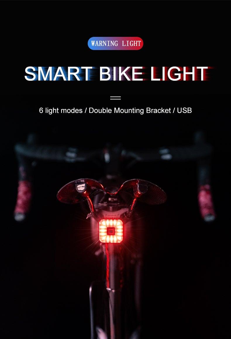 Minimalist USB Rechargeable LED Bike Tail Light with Brake Sensor