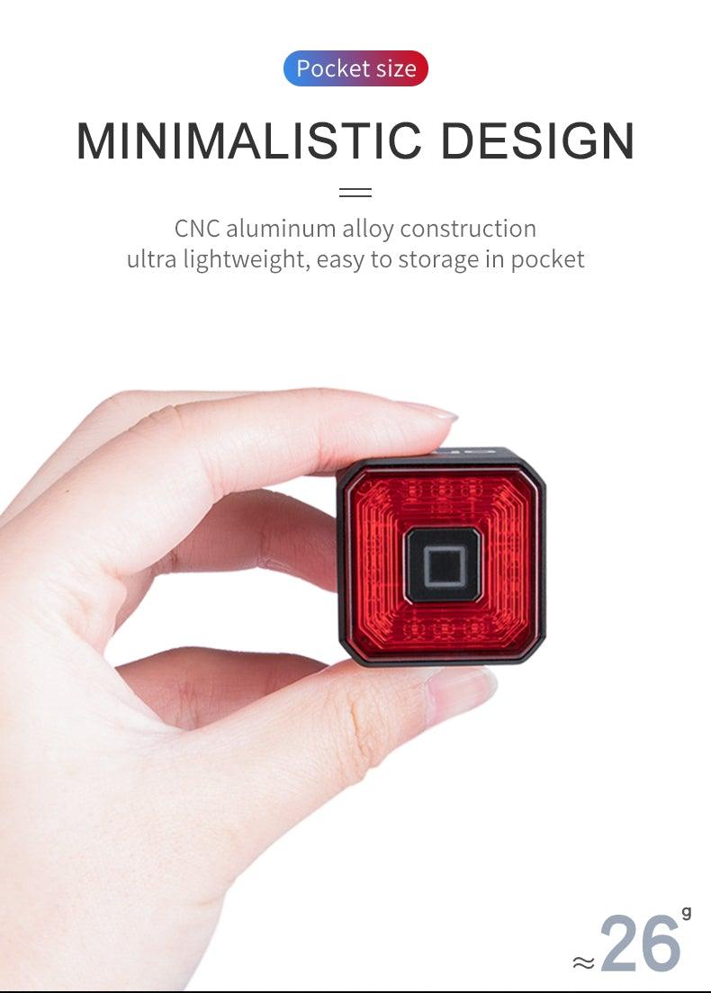 Minimalist USB Rechargeable LED Bike Tail Light with Brake Sensor