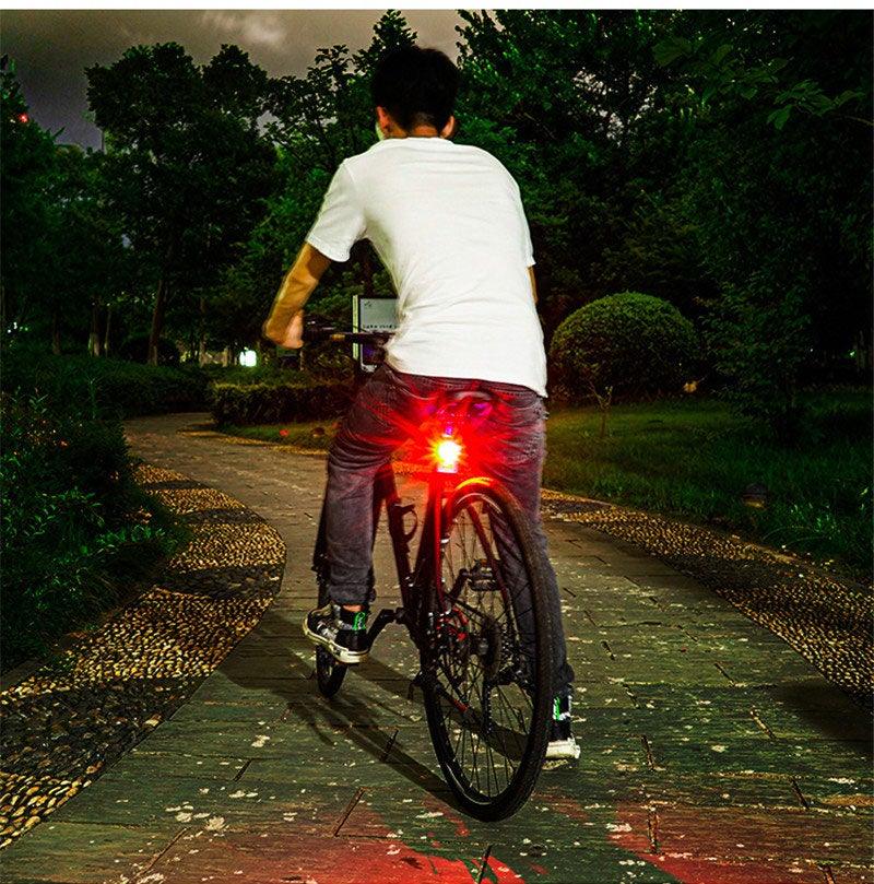 Modern Aluminum LED Bicycle Tail Light - Waterproof USB Rechargeable