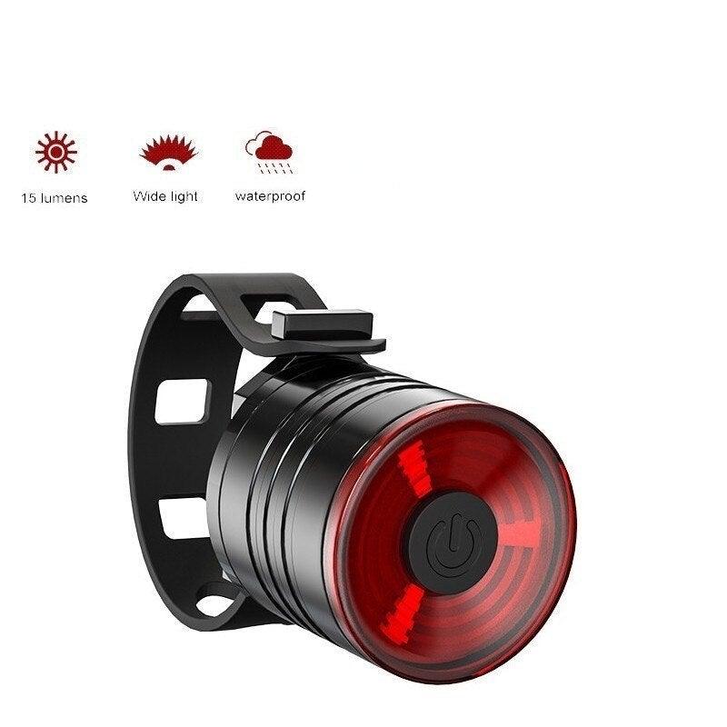 Modern Aluminum LED Bicycle Tail Light - Waterproof USB Rechargeable