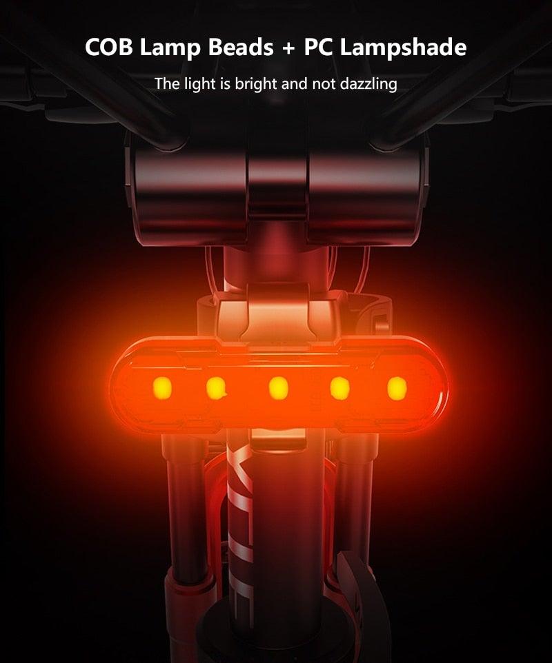 Waterproof USB Rechargeable Bike Tail Light for Mountain Biking
