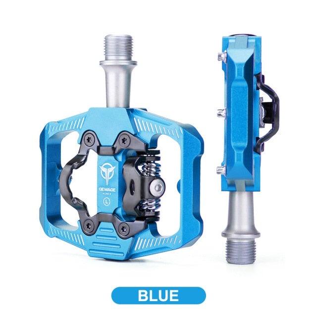 2-in-1 Dual Function Bike Pedals with Cleats for Spin Road Bikes