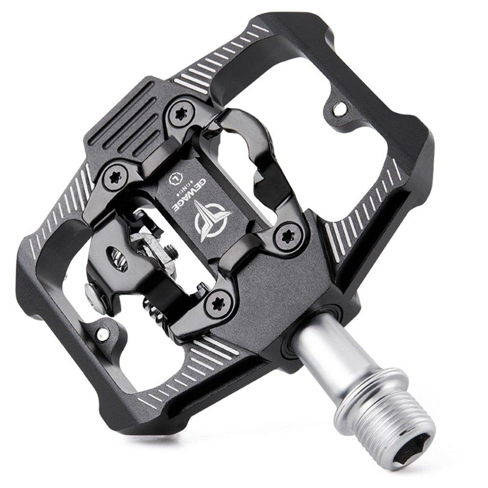2-in-1 Dual Function Bike Pedals with Cleats for Spin Road Bikes
