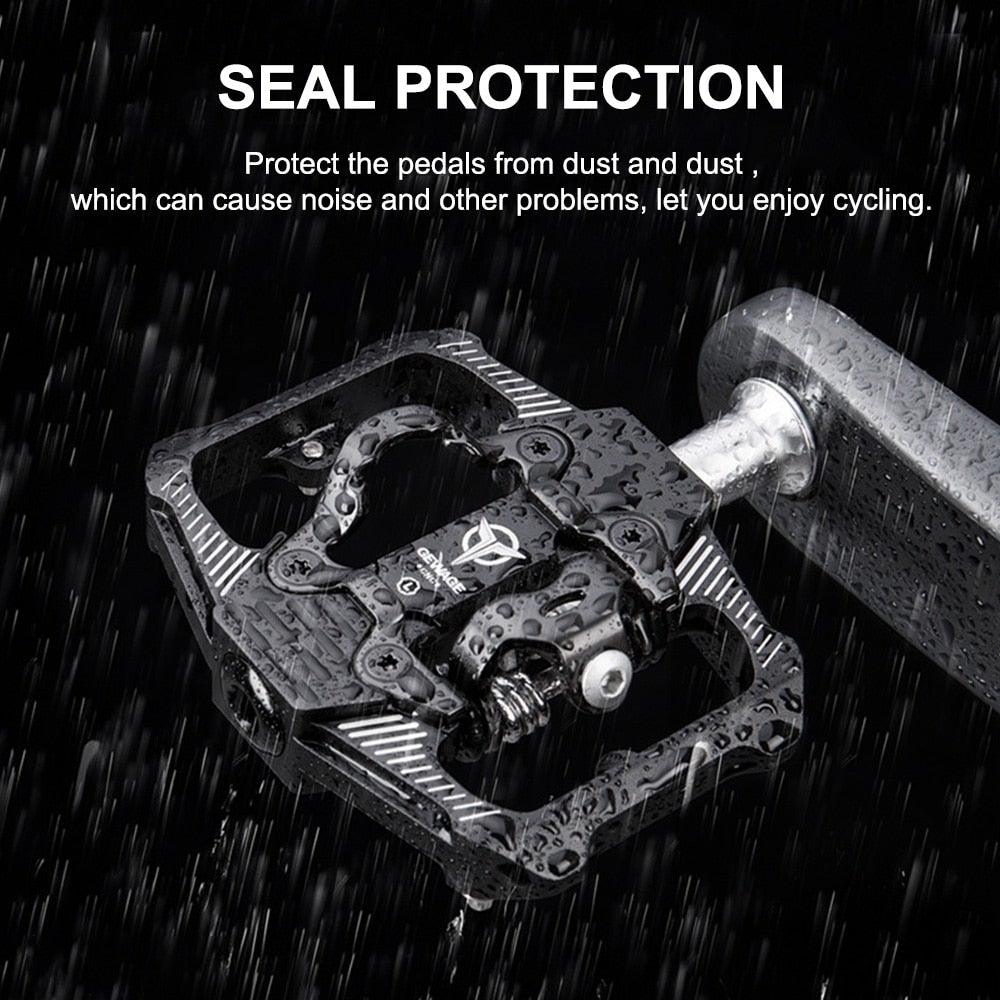 2-in-1 Dual Function Bike Pedals with Cleats for Spin Road Bikes