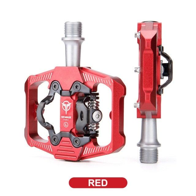 2-in-1 Dual Function Bike Pedals with Cleats for Spin Road Bikes