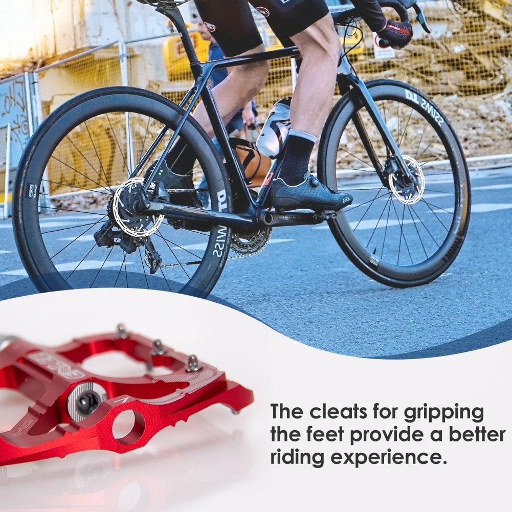 CNC Aluminum Alloy Flat Bicycle Pedals with Sealed Bearings