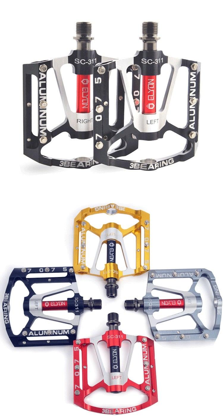 Wide Platform MTB Flat Pedals with 3 Sealed Bearings