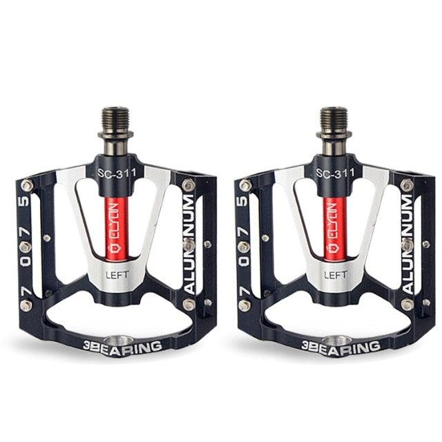 Wide Platform MTB Flat Pedals with 3 Sealed Bearings