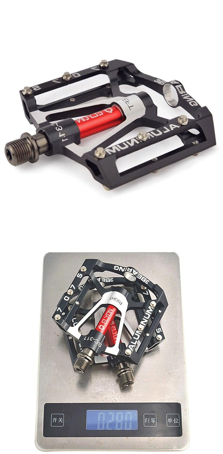 Wide Platform MTB Flat Pedals with 3 Sealed Bearings