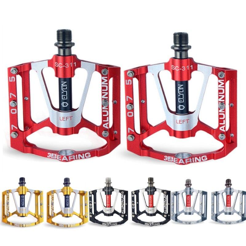 Wide Platform MTB Flat Pedals with 3 Sealed Bearings