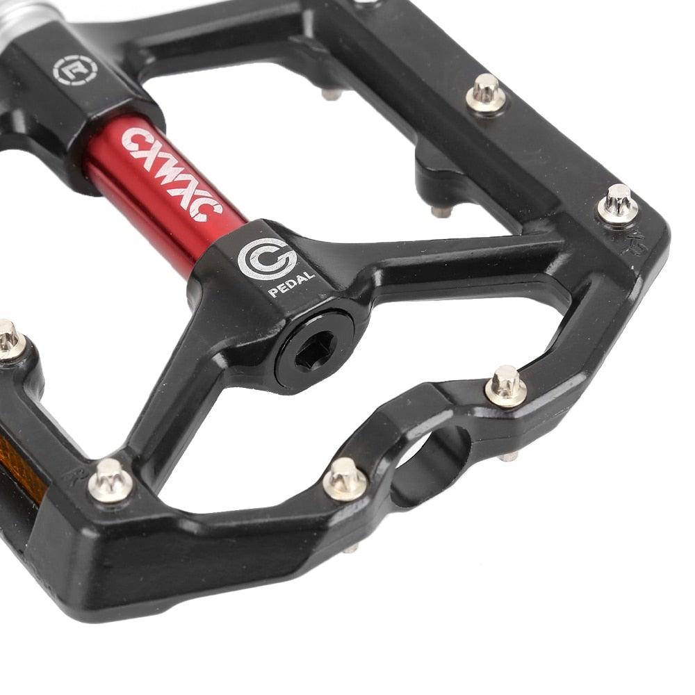 Heavy-Duty Aluminum Flat MTB Pedals with Removable Anti-Skid Pins