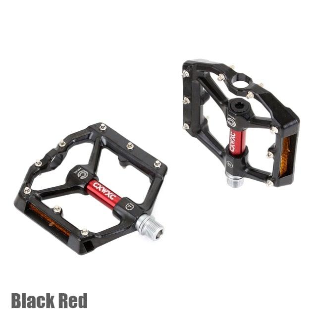 Heavy-Duty Aluminum Flat MTB Pedals with Removable Anti-Skid Pins