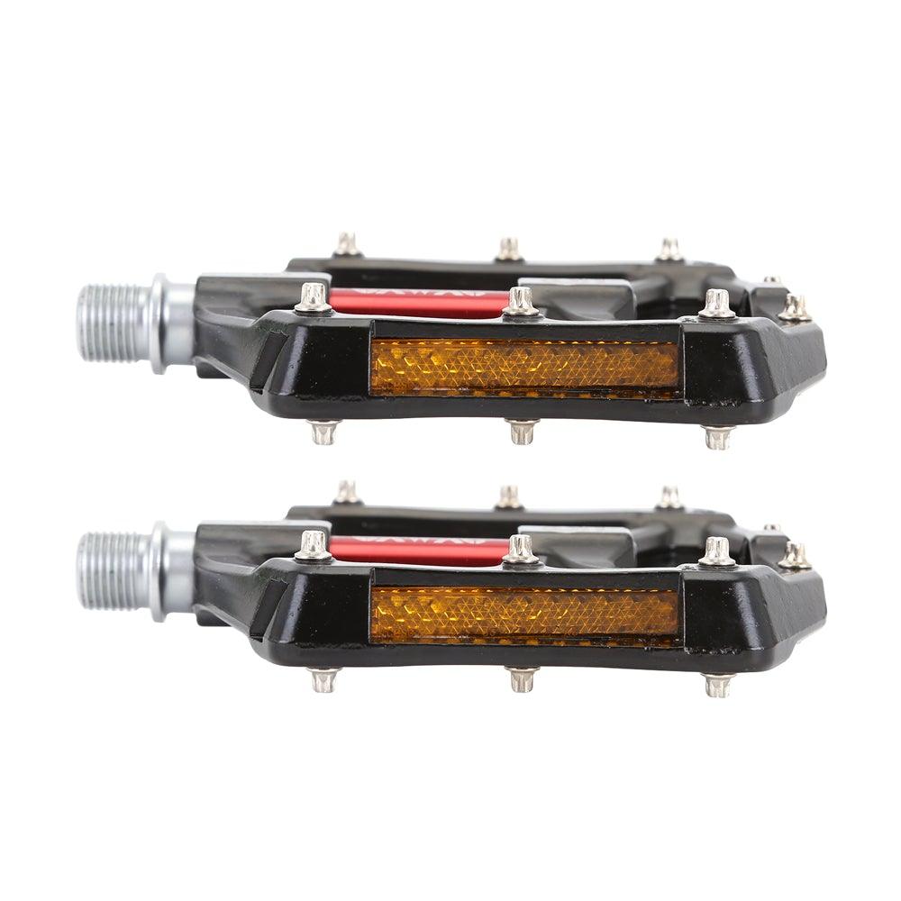 Heavy-Duty Aluminum Flat MTB Pedals with Removable Anti-Skid Pins