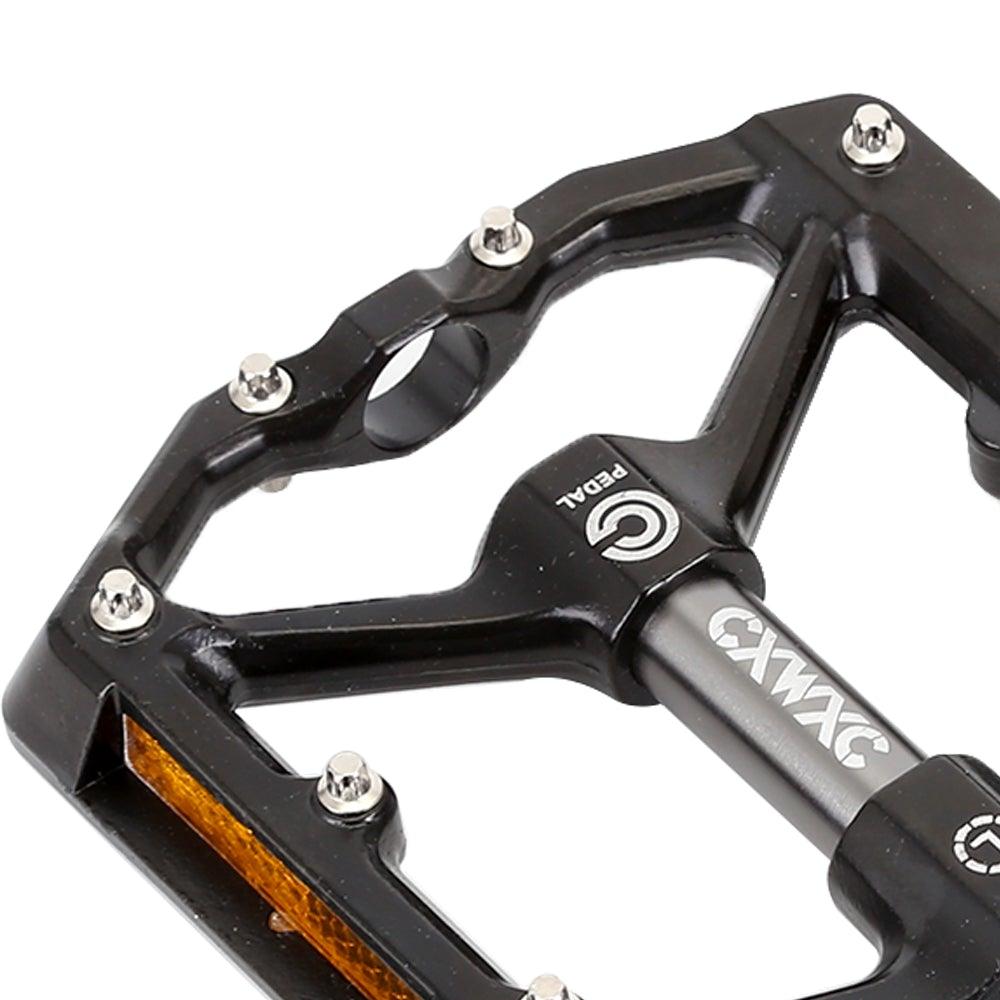 Heavy-Duty Aluminum Flat MTB Pedals with Removable Anti-Skid Pins