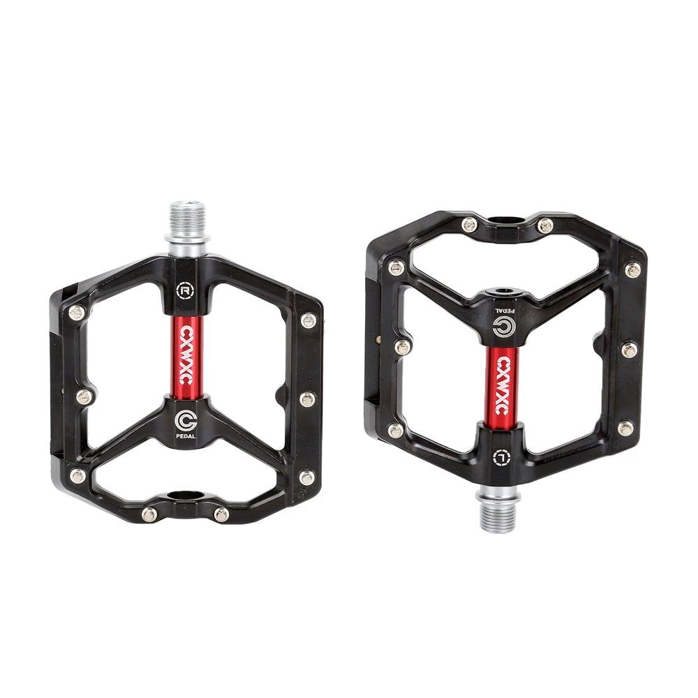 Heavy-Duty Aluminum Flat MTB Pedals with Removable Anti-Skid Pins