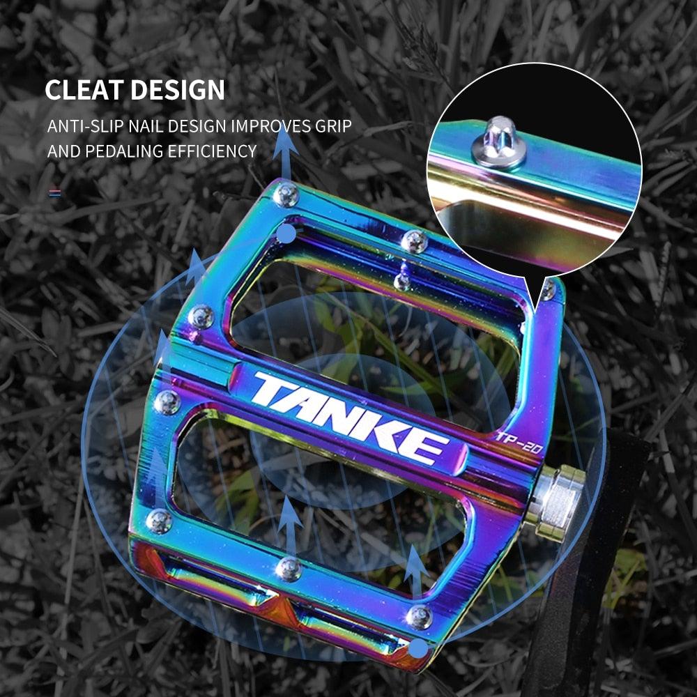Ultralight Colorful Aluminum Alloy Mountain Bike Flat Pedals