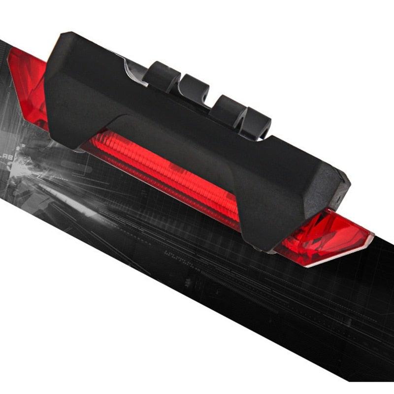 USB Rechargeable LED Bicycle Safety Light Front and Rear Lamp