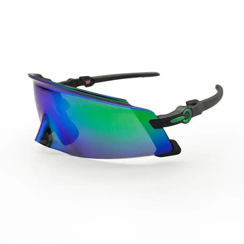 Blue athletic cycling sports sunglasses for outdoor activities
