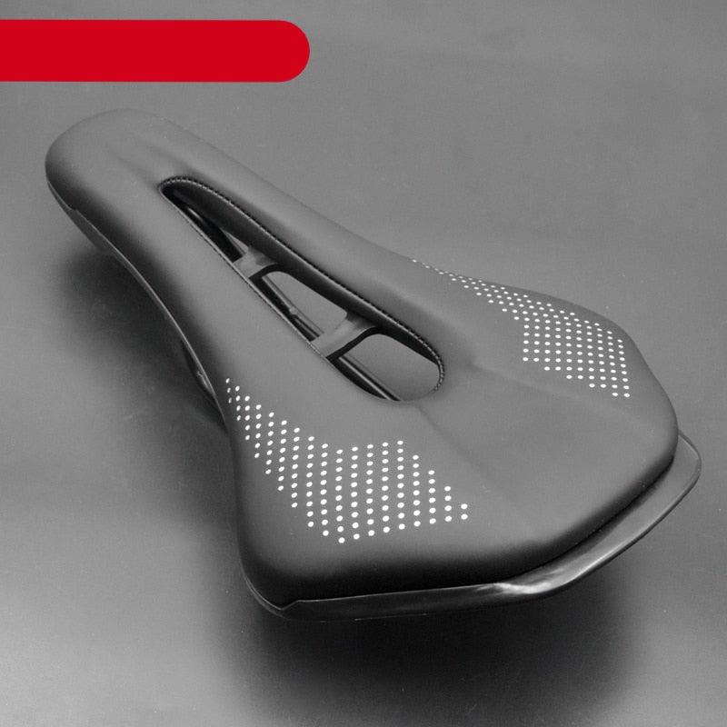 Stevvex memory foam bicycle saddle with steel rails for mountain and road bikes