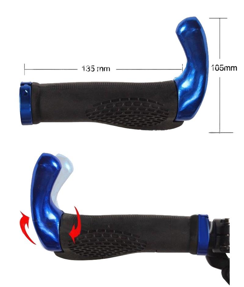 Ergonomic Mountain Bike Handlebar Grips with Aluminum Alloy Locks