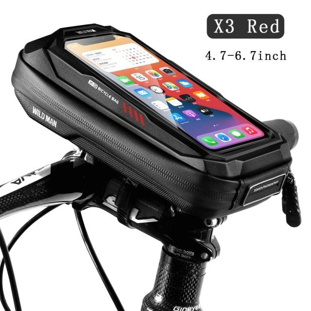 Waterproof Bicycle Front Frame Bag with Touchscreen Phone Mount